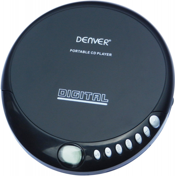 Denver DM-24 Portabler CD-Player Schwarz Kopfhörer CD-Spieler LCD Display Retro