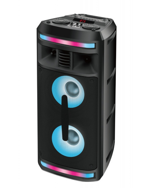 Denver Party Speaker BPS-351 Bluetooth-Party-Lautsprecher LED-Licht 80W USB AUX