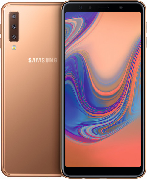 Samsung A750F Galaxy A7 2018 DualSim gold 64GB LTE Android Smartphone 6" 24MPX