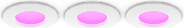 Philips Hue White &Color Ambiance Slim Recessed Einbauleuchte Weiß RGBW 90mm 3er