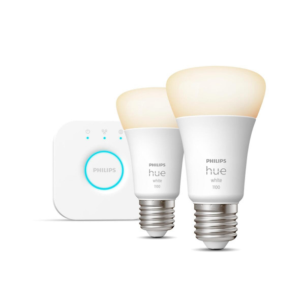 Philips Hue Smart Bluetooth LED Leuchtmittel Weiß E27 2er Starter Set 2x1050lm