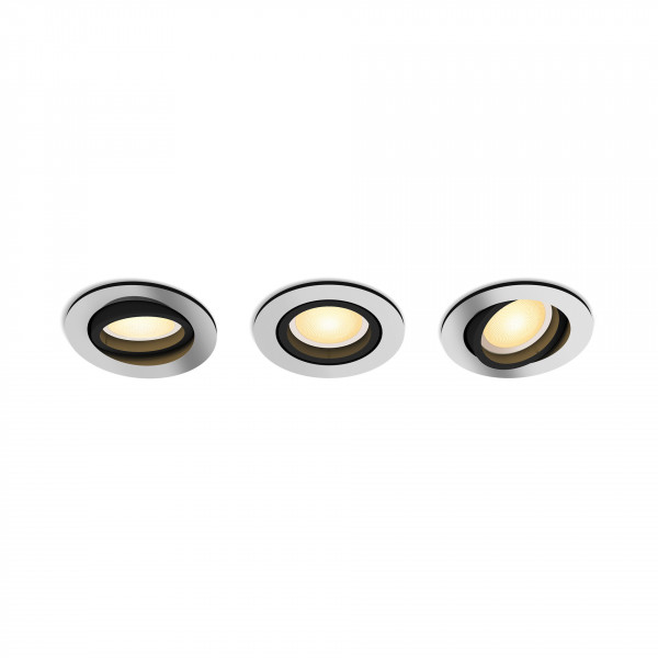 Philips Hue MILLISKIN Leuchte Einbauspot Aluminium 3x 350lm GU10-Fassung
