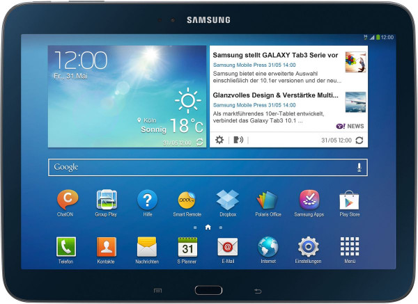 Samsung Galaxy Tab 3 schwarz P5200 Android 10 Zoll Tablet PC WIFI 3G 1GB RAM