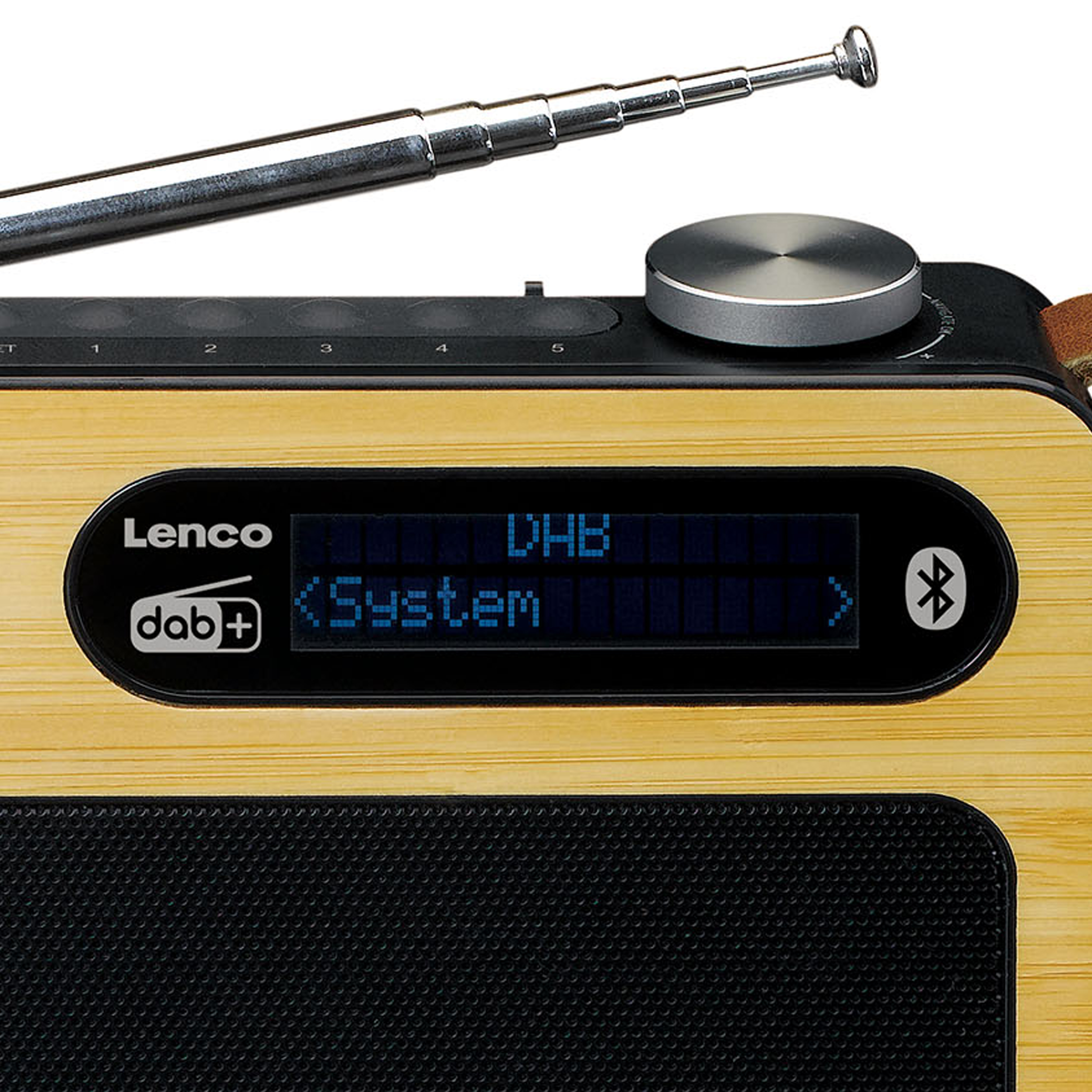 LENCO tragbares DAB+/ FM Radio schwarz aus echtem Bambus 3 Watt Bluetooth  5.0 \