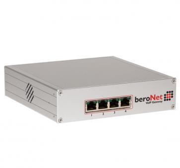 beroNet Gateway BF4004S0Box 4 BRI/S0 modular silber ISDN Ports wandmontierbar