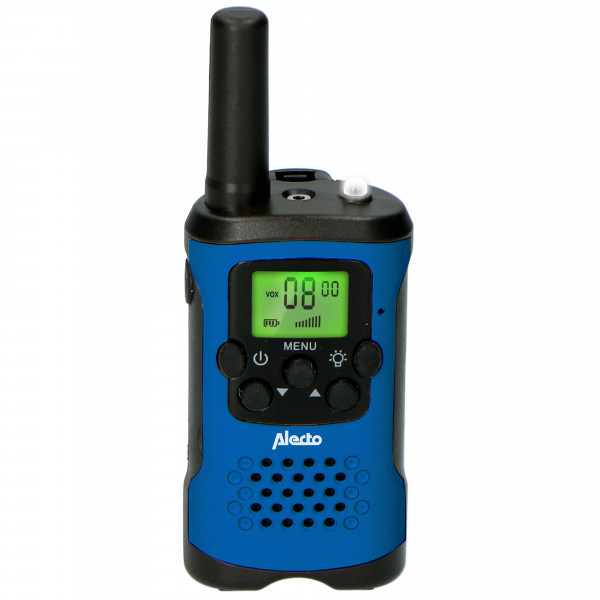 Alecto FR-175 Walkie Talkie Set Blau Schwarz 7 Kilometer Reichweite Ladestation