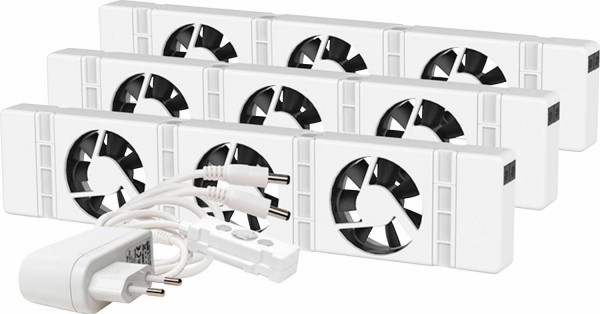 SpeedComfort 3.0 Weiß 3er-Set Heizkörperverstärker 75-120 cm Wärmeverteiler