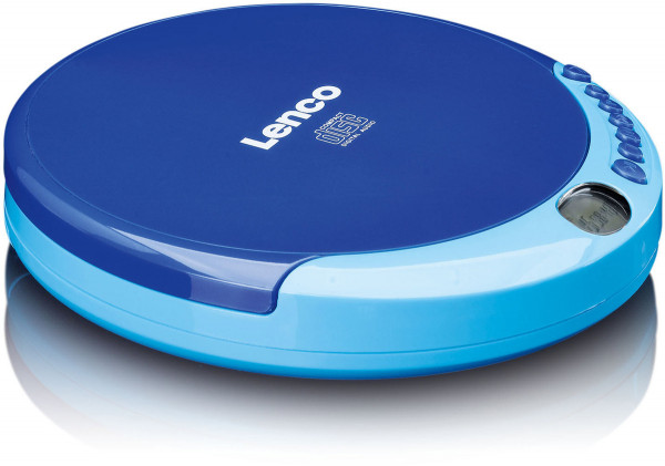 LENCO CD-011 tragbarer CD-Player mit kabelgebundenen Stereo-Kopfhörern Blau