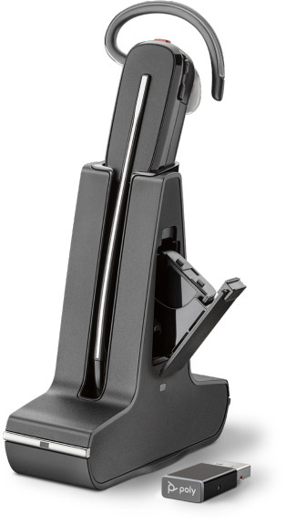 Poly DECT Headset Savi 8245-M UC konvertibel USB-A kabellos schwarz Überkopf
