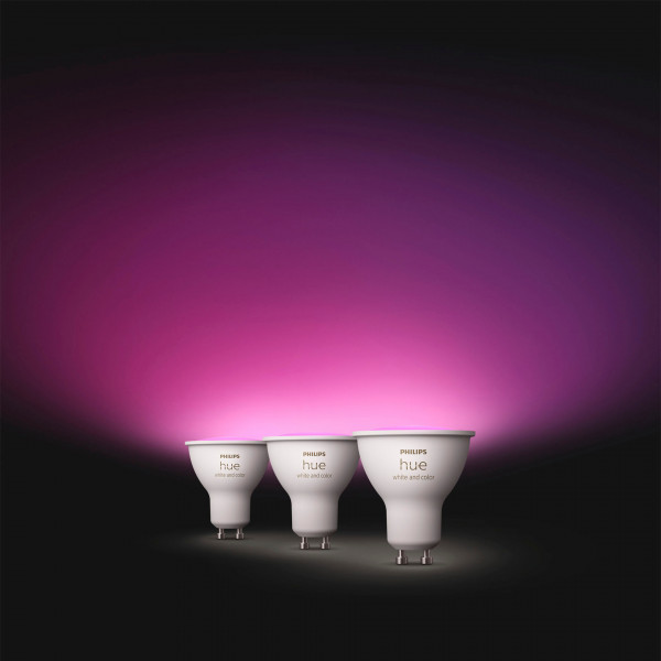 Philips Hue White & Color Ambiance GU10 Dreierpack Weiß 3x 4,2 W RGBW bis 6500 K