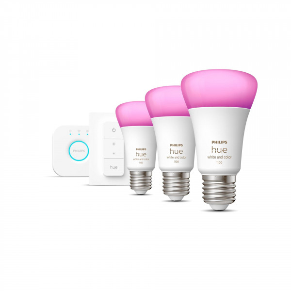 Philips Hue White&Color Ambiance E27 3er Starter-Kit Leuchtmittel Smart Home