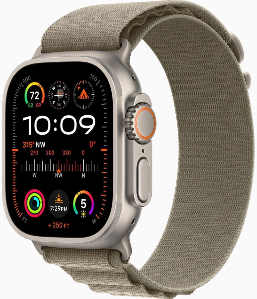 Apple Watch Ultra 2 2023 Cellular LTE 49 mm Olive Alpine Loop iOS Smartwatch GPS