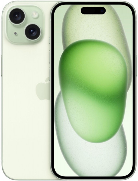 Apple iPhone 15 5G 128GB Green WLAN NFC iOS 17 Dual-SIM 6.12 Zoll USB-C 48MP