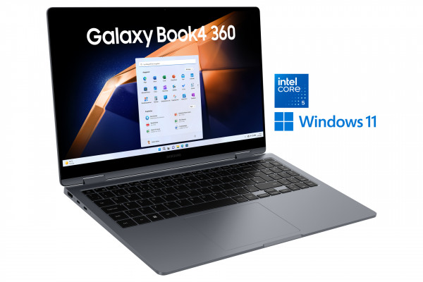 Samsung NP750Q Book4 360 15.6" Core5 16GB 512GB Grau Notebook QWERTZ Windows 11