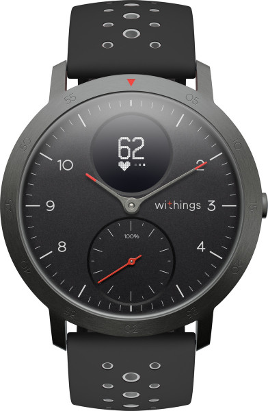 Withings STEEL HR Sport schwarz Sportuhr Schlafanalyse App wasserdicht Akku
