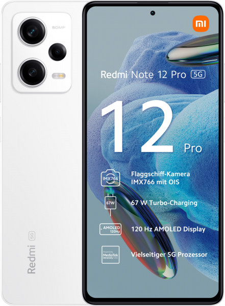 Xiaomi Redmi Note 12 Pro Polar White 128 GB Android 12 6,67" 50 MP Triplekamera