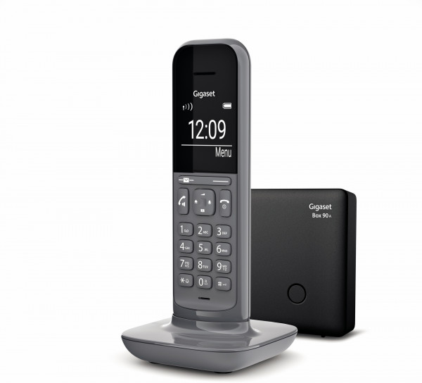 Gigaset CL390A Dunkelgrau Kabelloses DECT Festnetztelefon inkl. Basisstation 2"