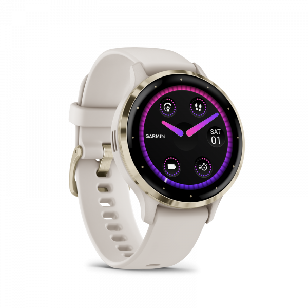 Garmin VENU 3S Beige/Gold Smartwatch 41mm 8GB 1.2"AMOLED TouchGPS WLAN Bluetooth