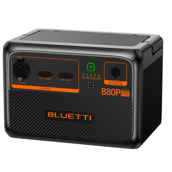 BLUETTI Expansion Batterie B80P Schwarz/Orange Leistungsverstärker IP65 806 Wh