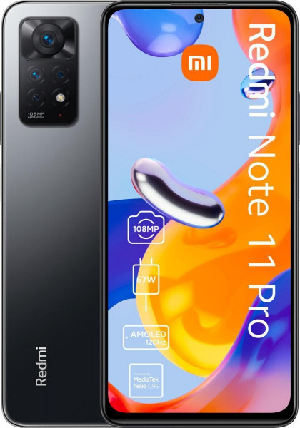 Xiaomi Redmi Note 11 Pro 4G 64GB/6GB graphite gray NFC Android 6.67" USB-C 108MP
