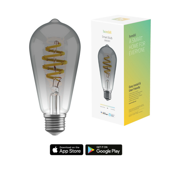 Hombli smarte Filament Glühbirne 5,5 W 60 Lumen E27 RGB Smart Home Appbedienung