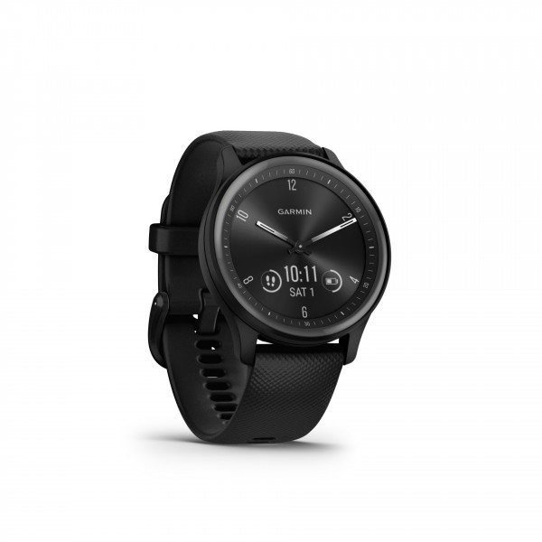 Garmin VIVOMOVE SPORT schwarz Hybrid Smartwatch Fitnesstracker 0,8" Android iOS