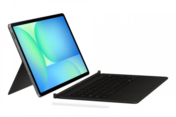 Samsung Book Cover Keyboard für Tab S10 FE+ Schwarz QWERTZ Magnetverschluss
