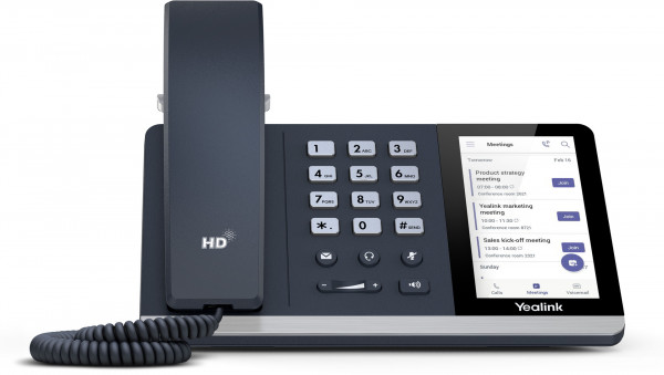 Yealink Network SIP-T55A Teams Schwarz Android Telefon 4,3" LCD Schnurgebunden