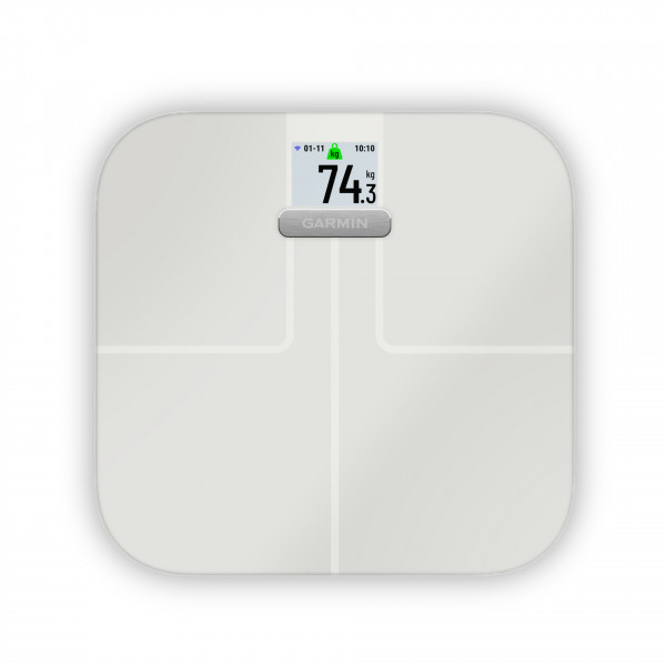 Garmin Waage Index S2 Smart Scale weiß digitale Personenwaage LCD Display