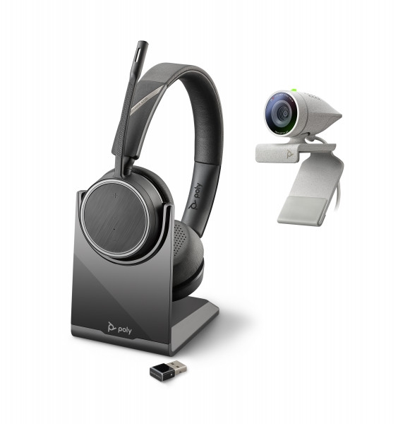 Poly Studio P5 USB HD Webcam Bundle mit Voyager 4220