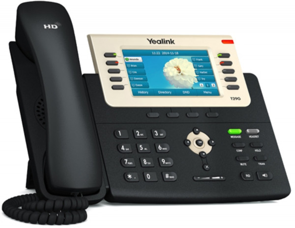 Yealink SIP-T29G schwarz VOIP Telefon schnurgebunden 4,3" Farbdisplay HD Audio