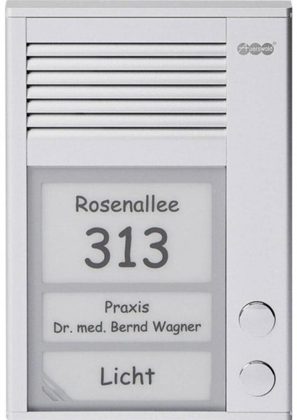 Auerswald TFS Dialog 202 Türsprechstelle Silber Wandmontage Aufputz Türöffner