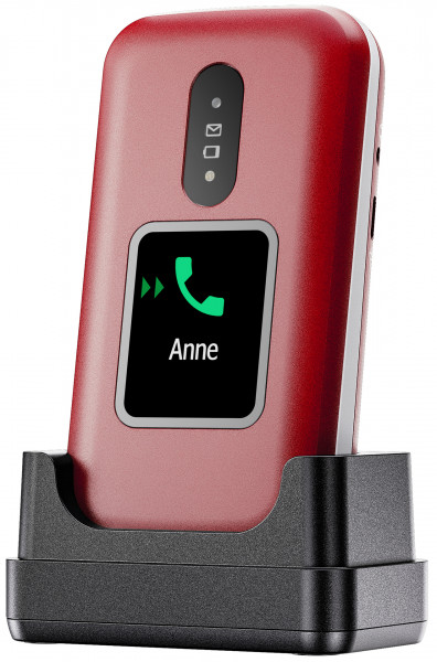 Doro 2880 rot 4G 17MB Bluetooth Klapptelefon 128GB-MicroSD Freisprechfunktion