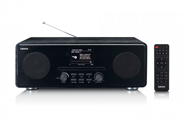 Lenco DIR-260BK Internetradio Schwarz mit DAB+ WLAN CD/MP3-Player Bluetooth 5.0