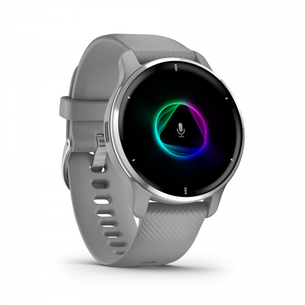 Garmin VENU 2 PLUS Grau Smartwatch 8GB Silikon 1,3" AMOLED Android iOS Fitness
