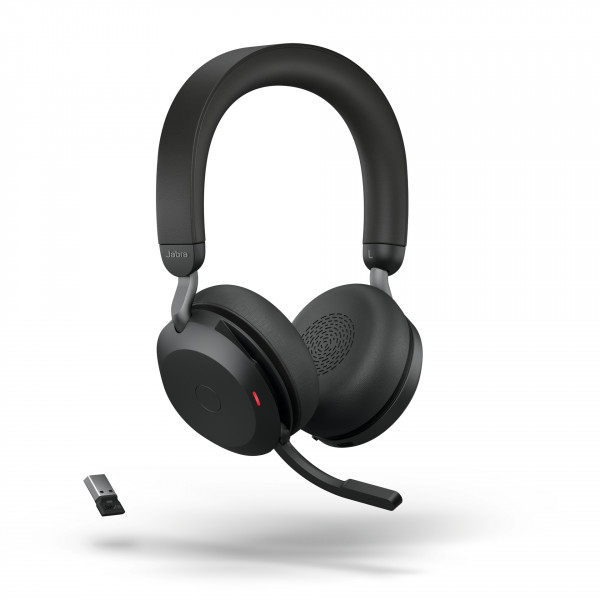 JABRA Evolve2 75 Stereo UC USB-A Bluetooth Schwarz On-Ear Headset kabellos ANC