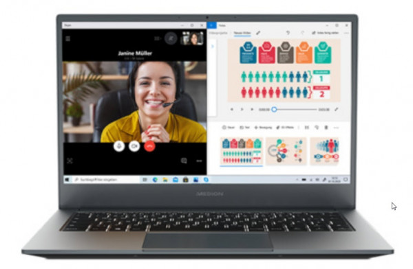 Medion Akoya E14409 14" MD62181 8GB 256GB SSD i3-1005G1