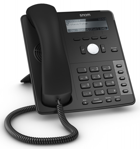 snom D715 schwarz VOIP Telefon schnurgebunden 4-Zeilen Display PoE