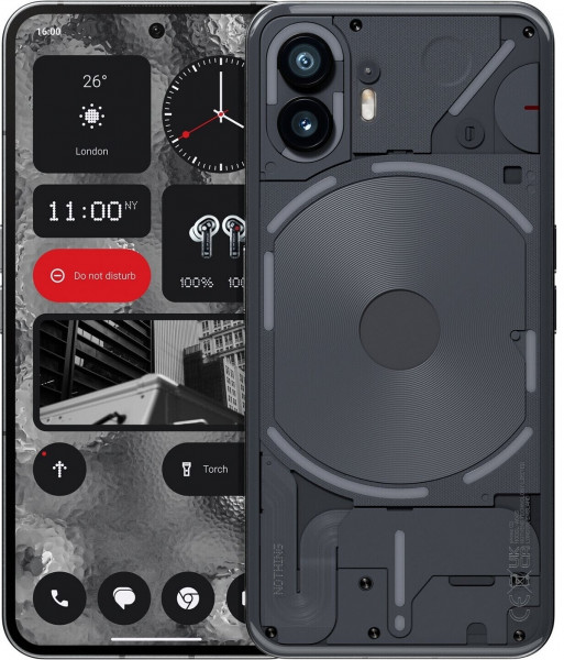 Nothing Phone 2 Schwarz Android Smartphone 256GB 12GB RAM 6,7" OLED-Display 50MP