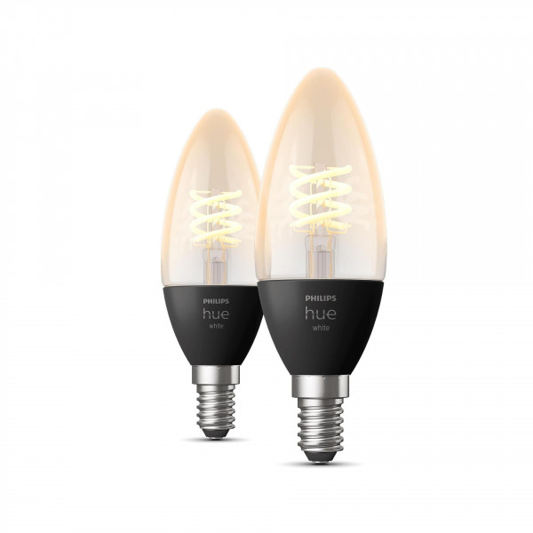 Philips Hue Weiß E14 Kerze Doppelpack Filament Glühbirne LED Dimmbar ZigBee E14