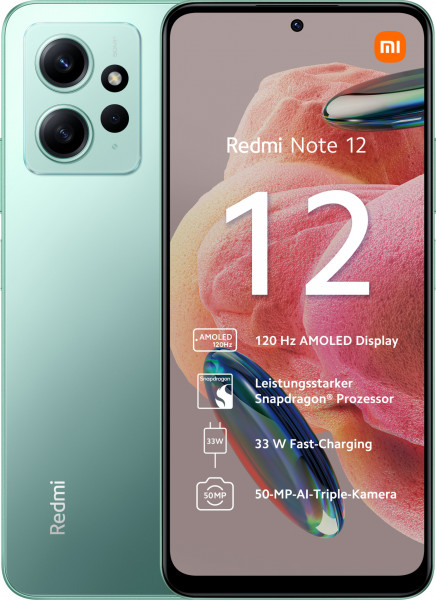 Xiaomi Redmi Note 12 128GB grün LTE Android Smartphone 6.67" OLED 50MP Dual-SIM