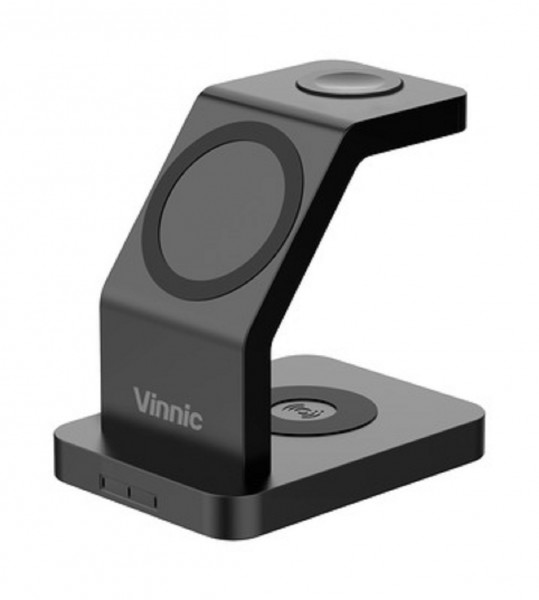 Vinnic ONTAKE 3-IN-1 Magnetic kabellose Ladestation schwarz Energieversorgung