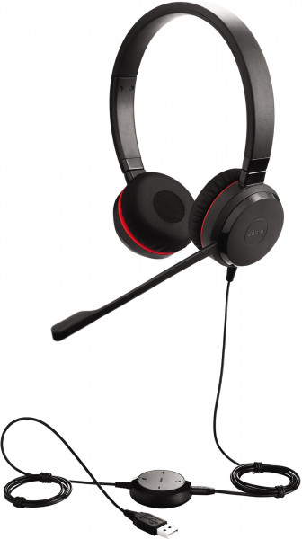 JABRA Evolve 30 II MS binaural USB-A Headset Schwarz Überkopf kabelgebunden VoIP