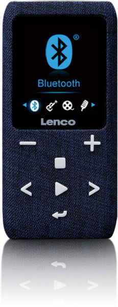 Lenco Xemio-861BU MP4 Player 8 GB Blau Bluetooth & FM-Radio Kopfhörer E-Book