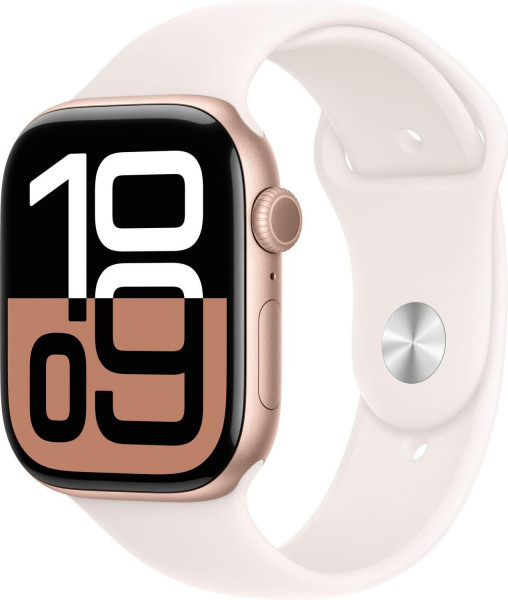 Apple Watch Series 10 Rosé/Weiß 64 GB 46 mm iOS Smartwatch Touch Cellular Wi-Fi