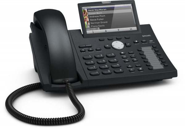 snom D375 schwarz VoIP-Telefon schnurgebunden 4,3" Farbdisplay 1xUSB 2xEthernet
