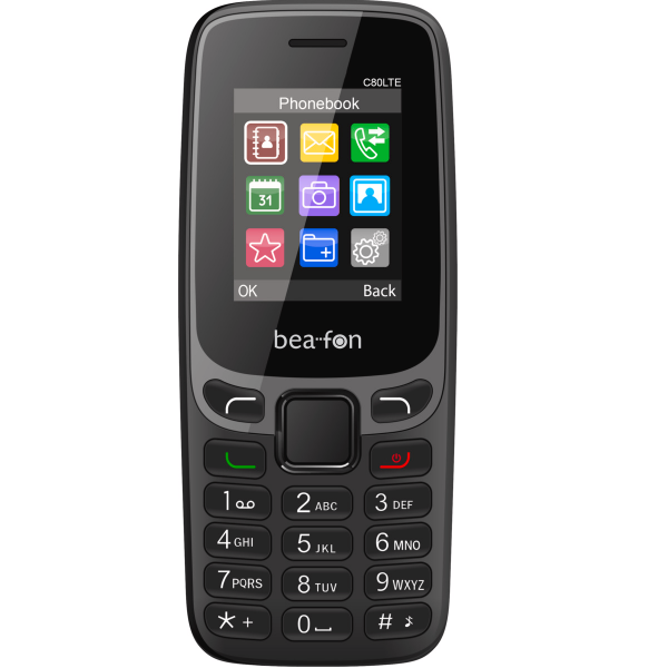 Bea-fon C80 LTE Schwarz Mobiltelefon Handy LTE Kamera Dual-SIM SMS Bluetooth