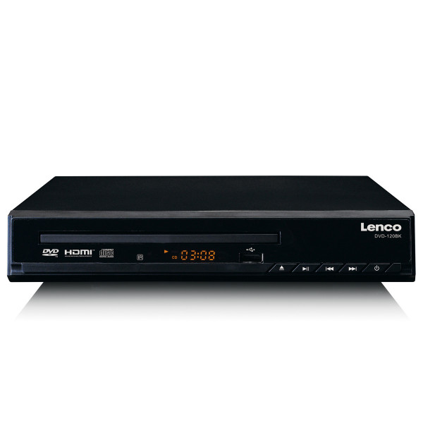 Lenco DVD-120BK DVD Player schwarz HDMI Verbindung USB und CD Wiedergabefunktion