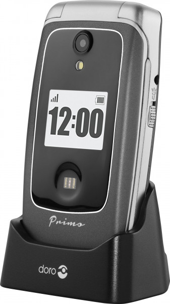 Primo 418 by Doro graphit Großtastenhandy Bluetooth 2G Micro-SIM 2.8" Klapphandy