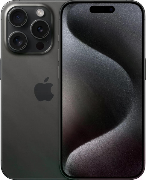 Apple iPhone 15 Pro 1TB titanium schwarz USB-C OLED iOS eSIM 48MP A17-Pro-CPU
